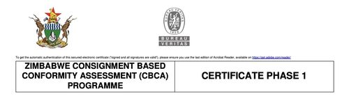 ultimo caso aziendale circa Concesso di esportazione di lattine di latta allo Zimbabwe con certificazione CBCA
