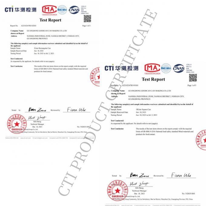 Guangzhou BetterCan Industry and Trade Co., Ltd. Controllo di qualità