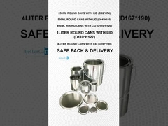 1 litro di lattine rotonde chimiche Vernice lattina vuota lattina di quarzo