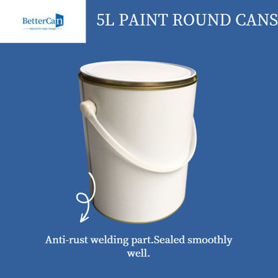 comprare latte vuote della pittura 5L intorno alle latte del metallo per l'imballaggio del ISO9001 online manufacture