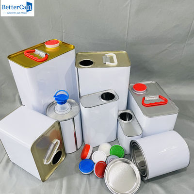 comprare 1 quarto di set di vernice per auto Scatole di latta vuote 1 litro imballaggio metallico quadrato online manufacture