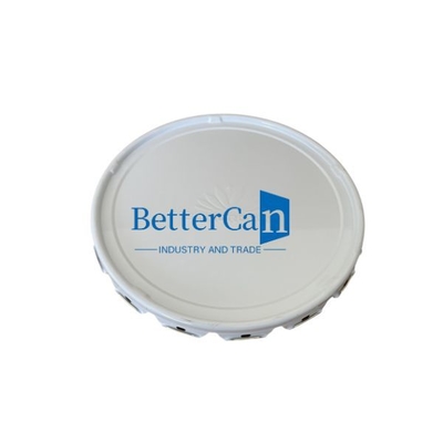 comprare White Flower Lug Lid With Cluring 0.35mm OEM Lid For Tin Pail 0.38mm Thickness online manufacture