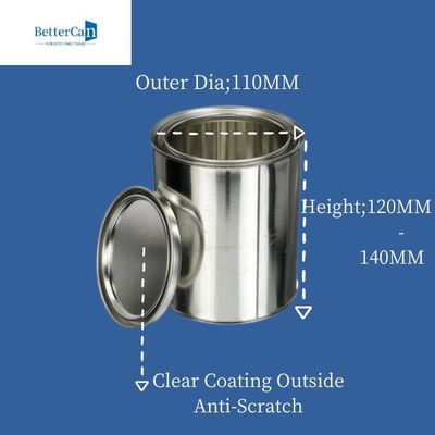 Stoccaggio su ordinazione di Tin Bucket Drum For Packaging del metallo 1L della latta rotonda automatica del metallo