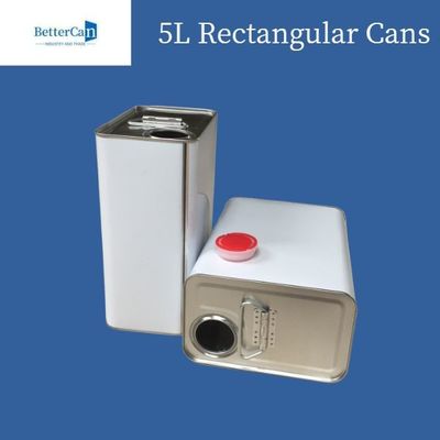 Latta quadrata del metallo 5L, latte vuote di gallone della pittura per l'agente indurente del rivestimento più sottile