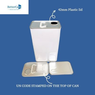 La pittura industriale vuota inscatola 4 litri Tin Containers rettangolare