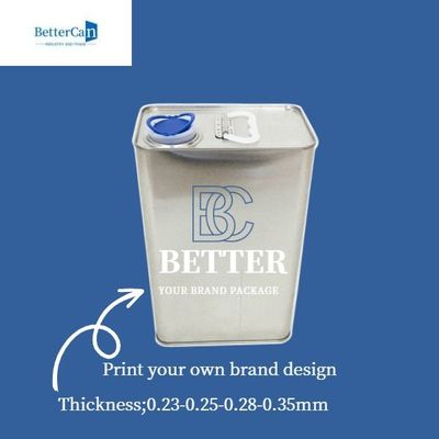 La pittura industriale vuota inscatola 4 litri Tin Containers rettangolare