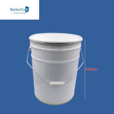 Anti secchio bianco del secchio 15L 20L della pittura del metallo della ruggine con il coperchio
