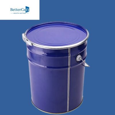 Secchio blu della pittura del metallo da 5 galloni, metallo rotondo Pail With Handle