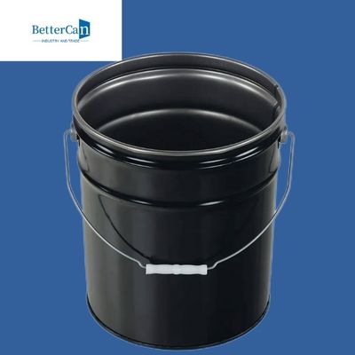 secchio della pittura del metallo di 0.32mm-0.43mm    secchio del nero 20l con il coperchio
