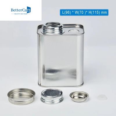 Caffè quadrato vuoto Bean Tin Container 18Oz L95mm*W75mm*H115mm