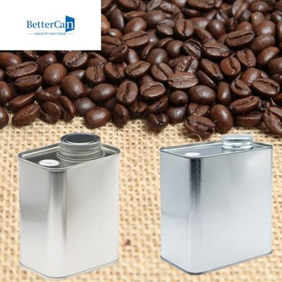 le scatole metalliche del tè del metallo 200g svuotano 8 Oz Tin Containers 116x60x100mm con la valvola