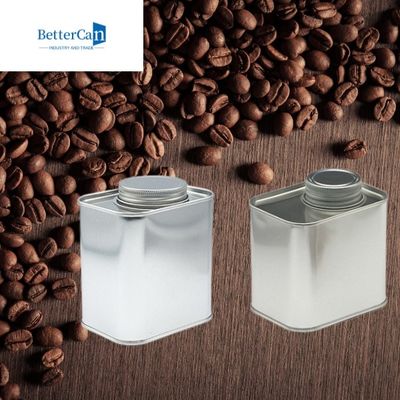 0,5 libbre quadrato Tin With Valve del metallo di Bean Tin 500G del caffè da 1 libbra