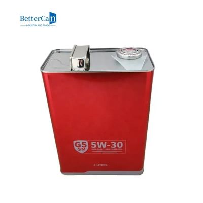Latta rettangolare dell'olio per motori olio di motore da 1 gallone Tin With Pressure Cap