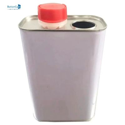 metallo quadrato Tin Containers L105*W60*H180 della guarnizione piana 1L con il coperchio della vite