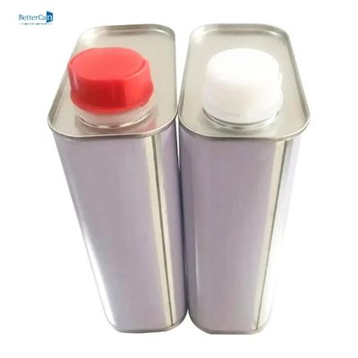 metallo quadrato Tin Containers L105*W60*H180 della guarnizione piana 1L con il coperchio della vite