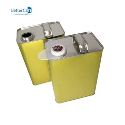 Latta dell'olio per motori ISO90001 latte d'imballaggio del metallo di stile di gallone F di 4 litri 1 con il coperchio del metallo