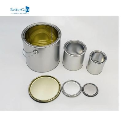Latta vuota della pittura del metallo di dimensione della pinta di 1/2 con il coperchio, contenitori di stoccaggio della pittura per pittura rimanente