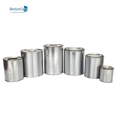 Latte vuote della pittura del metallo da 2 pinte con i coperchi, dimensione Tin Paint Buckets di quarto