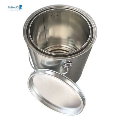 Latte vuote della pittura del metallo da 2 pinte con i coperchi, dimensione Tin Paint Buckets di quarto