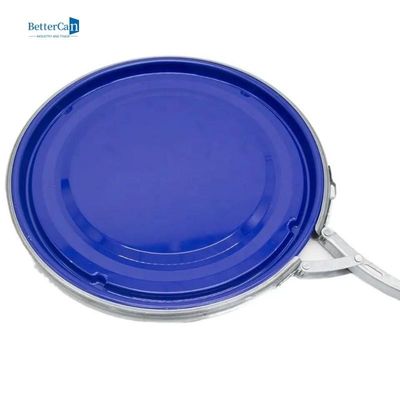 Tin Buckets dipinto durevole, metallo vuoto blu Pail With Lock Ring