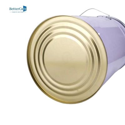 Secchio interno della latta dell'oro, secchio bianco sostenibile del secchio da 5 galloni