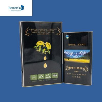 Latta rettangolare dell'olio di palma da 1 gallone di Olive Oil Tin Can Customized del metallo quadrato