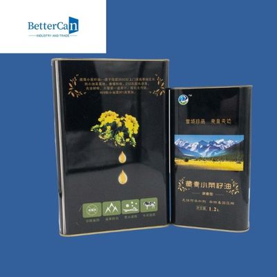 Latta rettangolare dell'olio di palma da 1 gallone di Olive Oil Tin Can Customized del metallo quadrato