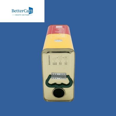 Latta rettangolare dell'olio di palma da 1 gallone di Olive Oil Tin Can Customized del metallo quadrato