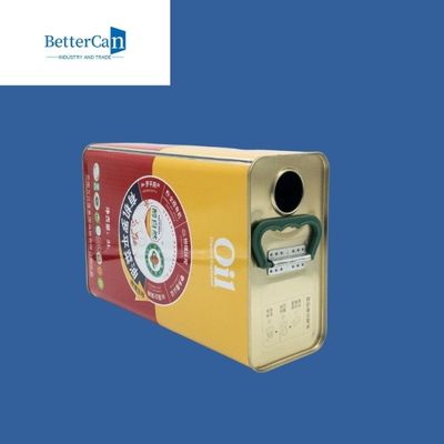Latta rettangolare dell'olio di palma da 1 gallone di Olive Oil Tin Can Customized del metallo quadrato