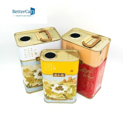 3 litri rettangolare Olive Oil Tin Can Manufacturers senza maniglia
