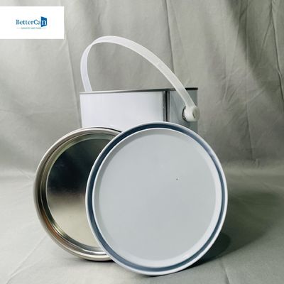 1 litro di pittura bianca Lattine rotonde Contenitore da 4 litri Confezione Lattine metalliche