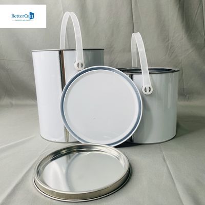 1 litro di pittura bianca Lattine rotonde Contenitore da 4 litri Confezione Lattine metalliche