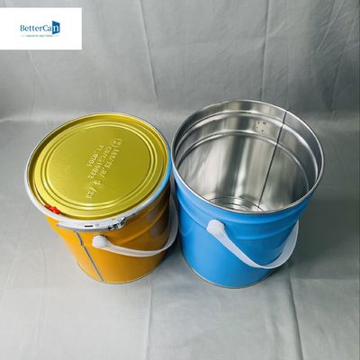 5 litri secchio conico con stampa a colori manico di metallo contenitore di vernice