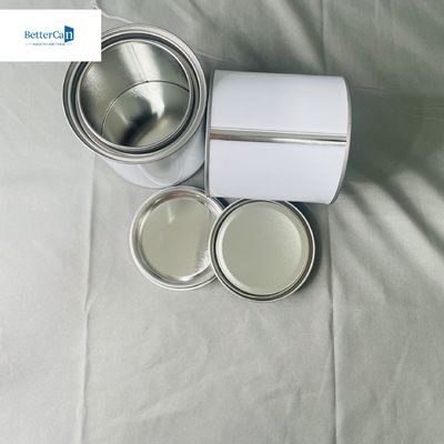 0Spessore di.28 mm Pintura bianca rotonda Lattine di latta con tripla copertura stretta 1 litro quadrato Lattina vuota