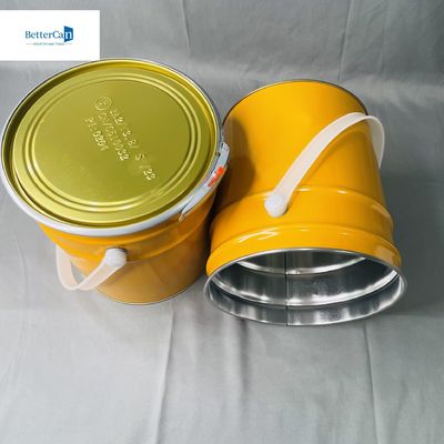 Alta resistenza 5 litri lattina con coperchio gomma guarnizione contenitore industriale lattina con anello di chiusura