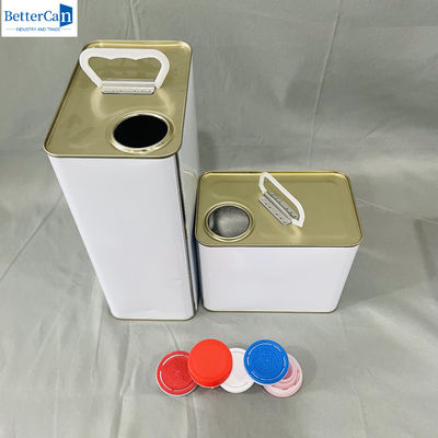 3.75 litri di latta bianca rivestita di vernice 1 gallone di latta vuota quadrata
