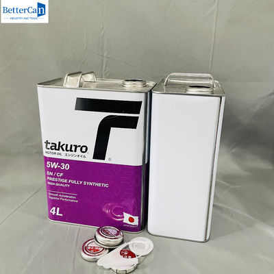 Maniglia di metallo dell'olio motore 4 litri Lattine vuote con tappo metallico ODM 1 gallone Pacakge
